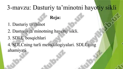 dasturiy ta’minot — PPTX