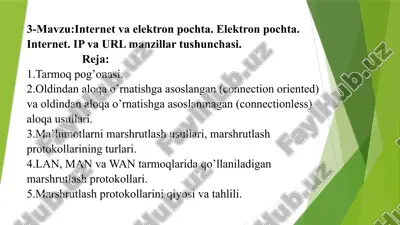 internet va elektron pochta — PPTX