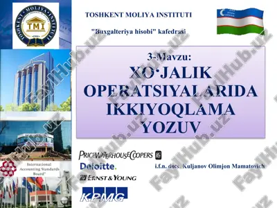xo‘jalik o‘peratsiyalari daikkiy o‘qlama yozuv — PPTX