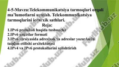 telekommunikatsiyatarmoqlari — PPTX