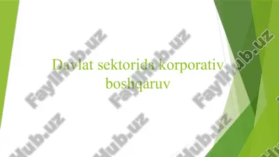 korporativ boshqaruv — PPTX