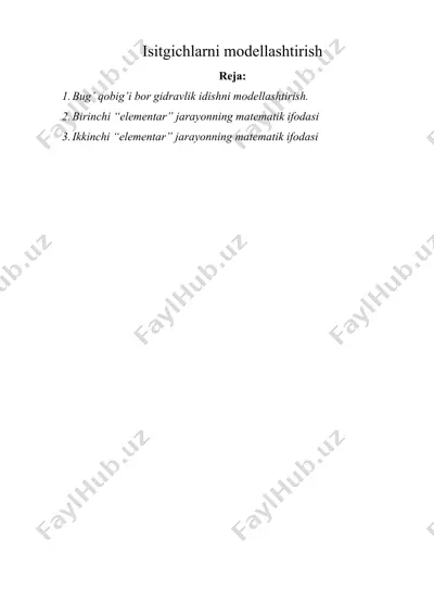 isitgichlаrni mоdеllаshtirish — DOCX