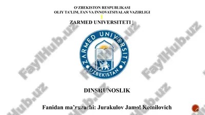dinshunoslik — PPTX