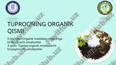 tuproqning organik qismi — PPTX