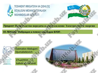 toshkent irrigatsiya va qishloq/l xo'aligini mexanizatsiyalash muhandislari institut — PPTX