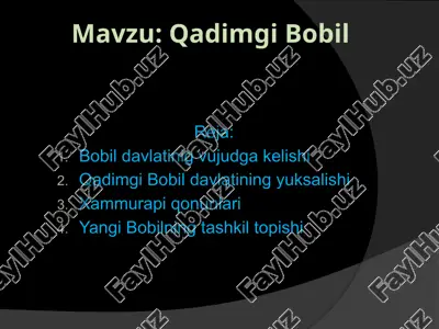 qadimgi bobil — PPTX