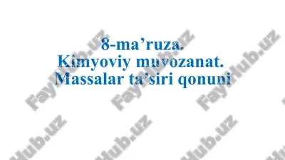 kimyoviymuvozanat — PPTX
