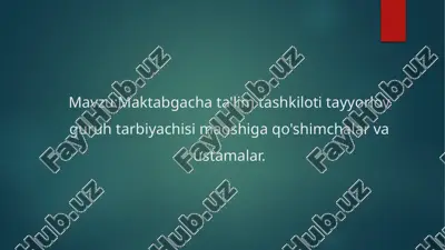 ta'lim tizimi xodimlari uchun qo'llanma — PPTX