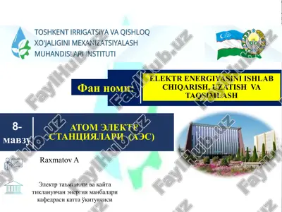 atom elektr stantsiyalari (aes) — PPTX
