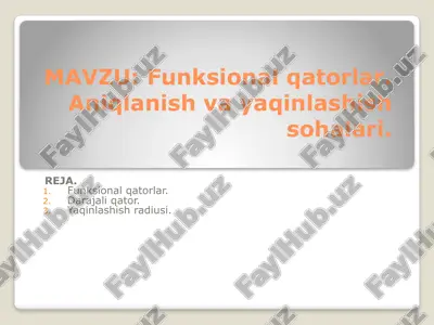 funksional qatorlar — PPTX