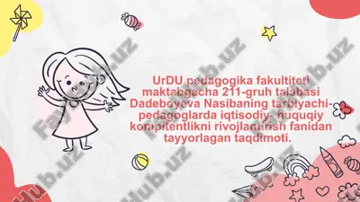 zamonaviy pedagog kadrlar va yetuk mutaxasislar qayta tayyorlash -davr talabi — PPTX