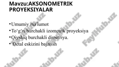 aksonometrik proyeksiyalar — PPTX
