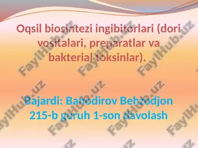 oqsil biosintezi — PPTX