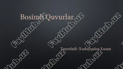 bosimli quvurlar — PPTX