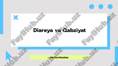 diareya va qabziyat — PPTX