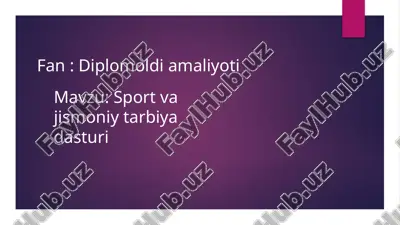 sport va jismoniy tarbiya dasturi — PPTX