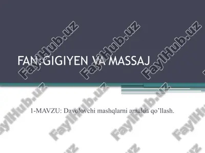 davolovchi mashqlarni amalga oshirish — PPTX