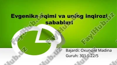 evgenika oqimi va uning inqirozi sabablari — PPTX