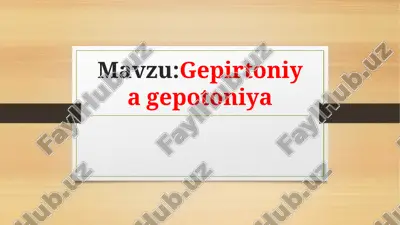 gipertoniyakasalligi — PPTX