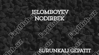 surunkali gepatit — PPTX
