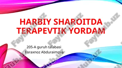 harbiysharoit daterapevtik yordam — PPTX
