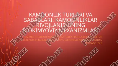 kamqonliklar va sabablari — PPTX