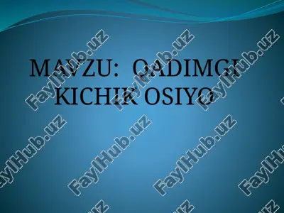 qadimgi kichik osiyo — PPTX