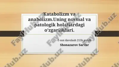 metabolizm — PPTX