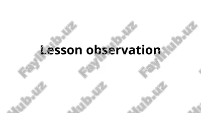 lesson observation — PPTX