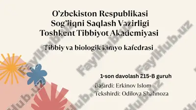 leykotsitlar xususiy metabolizmi — PPTX