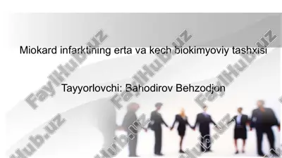 miokard infarktining erta va kech biokimyoviy tashxisi — PPTX