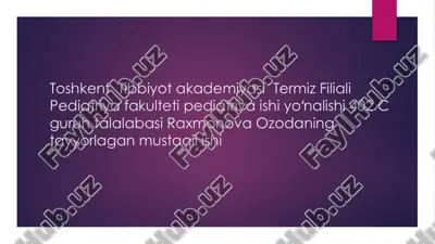 pediatriya ishiyoʻnalishi402 c guruhtalabasi — PPTX