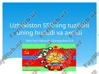 uzbekiston ssrning tuzilishi — PPTX