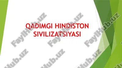 qadimgi hindiston sivilizatsiyasi — PPTX
