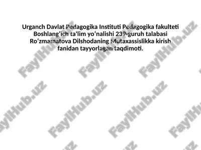 o‘quvchilarning o‘quv yili oxiridagi bilim, ko‘nikma-hamdamliklarga qo‘yilgan kompetensiyalar — PPTX