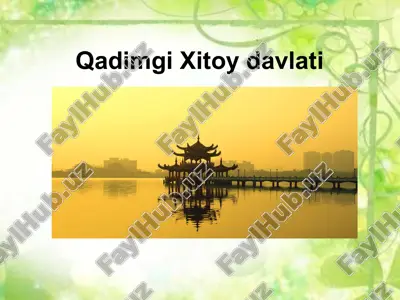 qadimgi xitoy davlati — PPTX