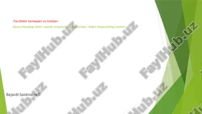 havodagi elektr uzatish liniiyalarining tayanchlari — PPTX