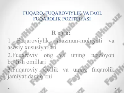 fuqaro, fuqaroviylik va faol fuqarolik pozitsiyasi — PPTX