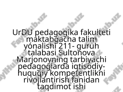 maktabgacha ta'lim tashkilotida kuzatuv kengashi faoliyati — PPTX