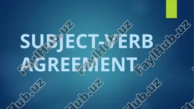 subject-verb agreement — PPTX