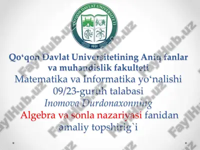 formulalarnung normal shakllari — PDF