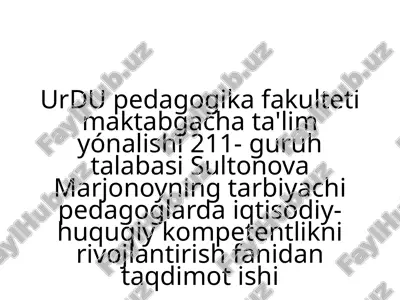 maktabgacha ta'lim — PPTX