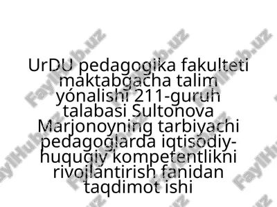 ta'lim jarayoni — PPTX