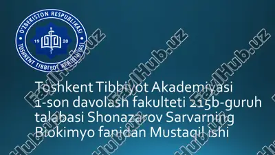 mustaqilishi viruslarga va o'smalarga qarshi dori vositalarning ta'sir mexanizmi — PPTX