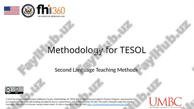 methodology for tesol — PPTX