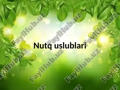 nutquslublari — PPTX