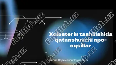 apo-oqsillar va xolesterin — PPTX