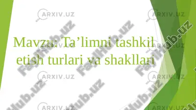 ta'lim tarixi — PPTX