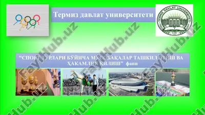 sportturlari bo'yicha musobaqa — PPTX