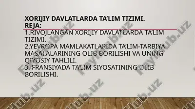 vatanimizda ta’lim tizimi — PPTX